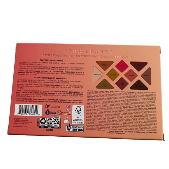 Athr Beauty Makeup Desert Sunset Pallet 10 Shades Eyeshadow Matte Shimmer Glow - Picture 6 of 6